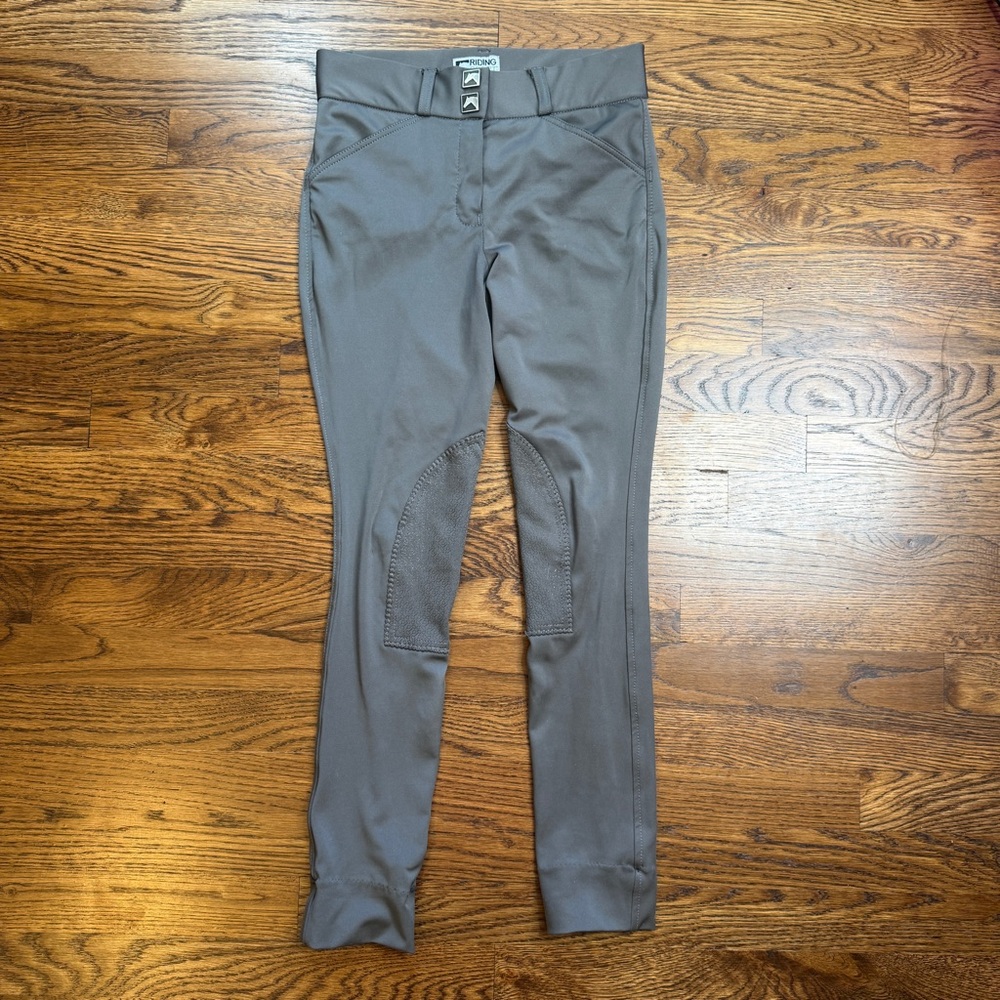 Dover Saddlery Girl’s Riding Sport Breeches Gray Equestrian Riding Pants Sz 12